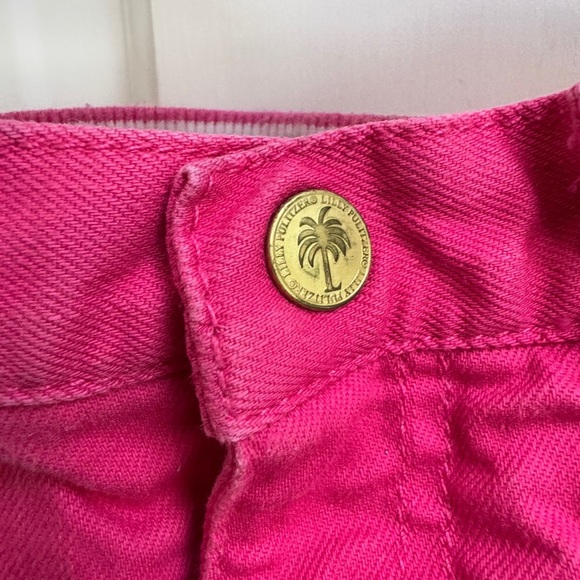 Lilly Pulitzer 3T Girls Pink & White Stripe Skirt Skort with Pockets - Picture 4 of 8